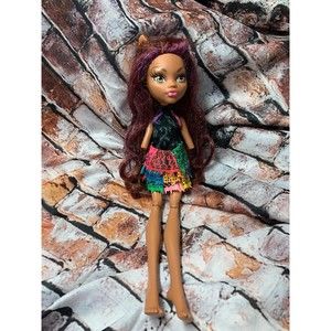 Monster High Doll Clawdeen Wolf Sparkly Hair Dress Outfit Needs Arms EUC